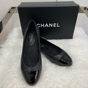 🚫SOLD🚫 CHANEL black ballerines size 39.5 w/ box